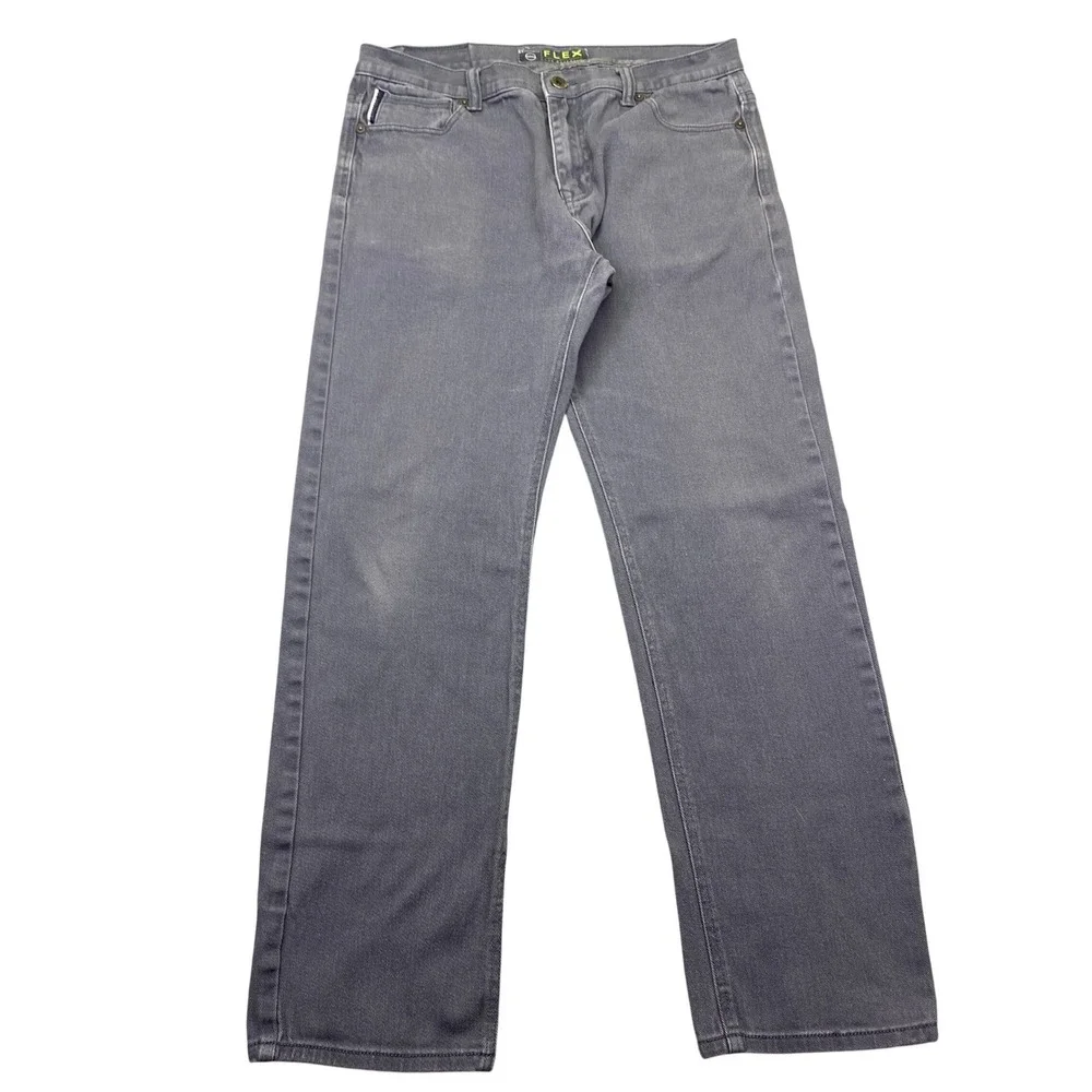 Southpole Flex Mens Jeans Gray Straight Leg Stretch Cotton Blend Sz 34 Fits 33
